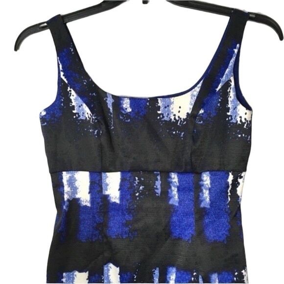 MUSE ABSTRACT BRUSH STROKES SHEATH SLEEVELESS MULTICOLOR MINI DRESS 2 ARTSY - Picture 11 of 11
